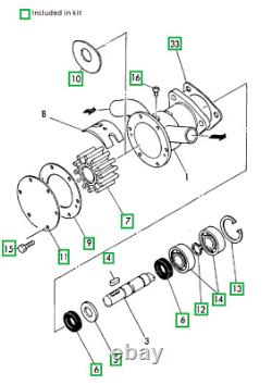 Kit de réparation de pompe à eau de mer pour Yanmar Marine 721390-42701 3QM 3QM30 3QM30Y