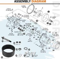 Kit de réparation de pompe à jet, outil de retrait et d'installation de l'impulseur pour SeaDoo RFI GS GSI 1994-2002