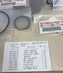 Nouveau kit de réparation de pompe à eau Yamaha # 6CE-W0078-01-00 pour F225, 250, 300hp (4.2L) (551)