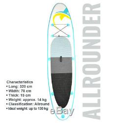 Sup Stand Up Paddle Board Sac Sup, Paddle, Fin, Pompe À Air, Kit De Réparation, Laisse À Pied